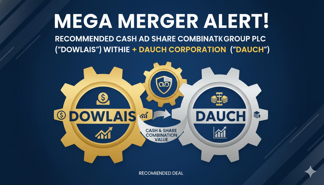 Corporate handshake symbolizing the merger between Dauch Corporation and Dowlais Group PLC in the automotive sector.