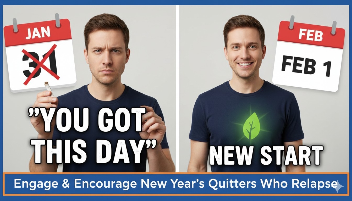 Motivational group of young adults supporting each other in quitting nicotine