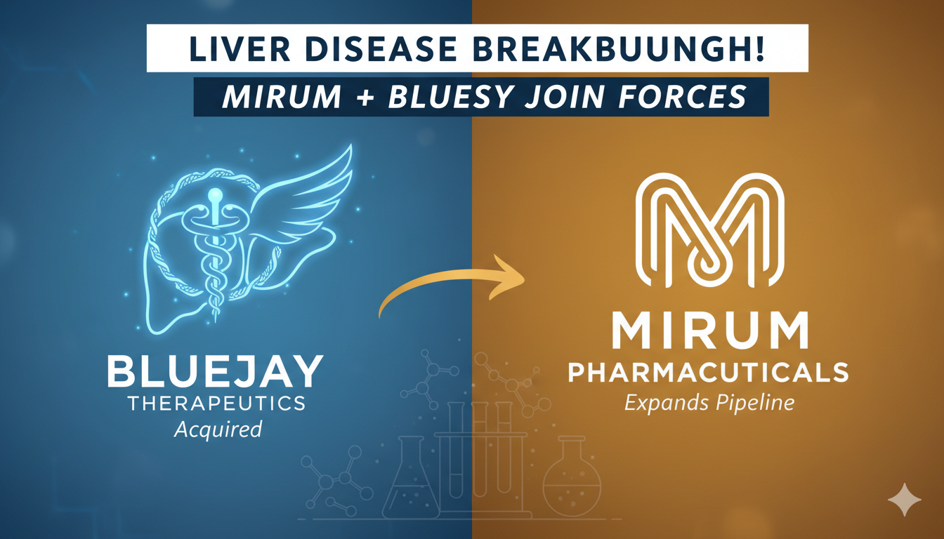 Illustration of a human liver with viral particles and a monoclonal antibody targeting them, symbolizing advancement in rare disease treatment.