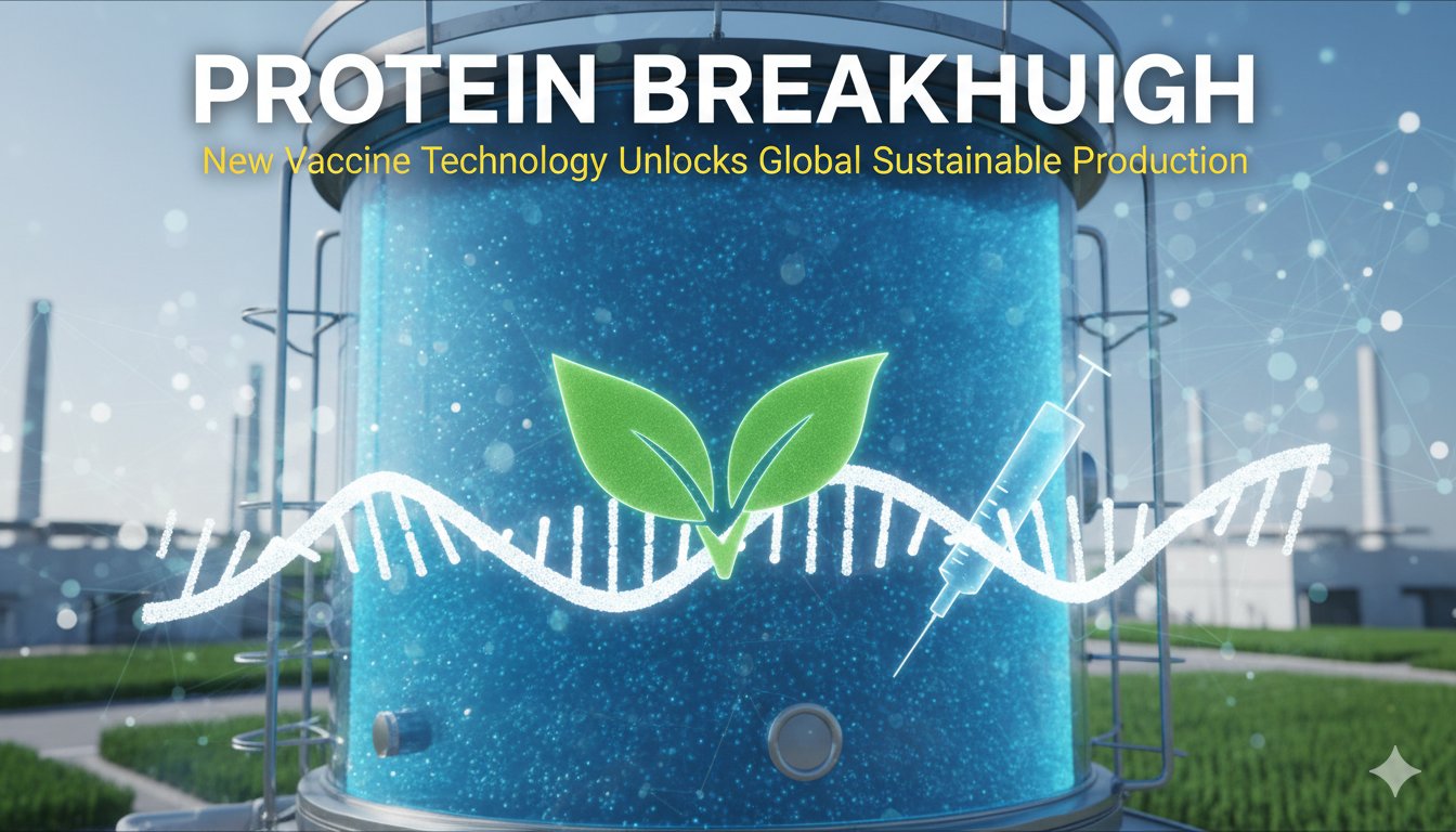 Healthy whiteleg shrimp in aquaculture setting with vaccine technology overlay