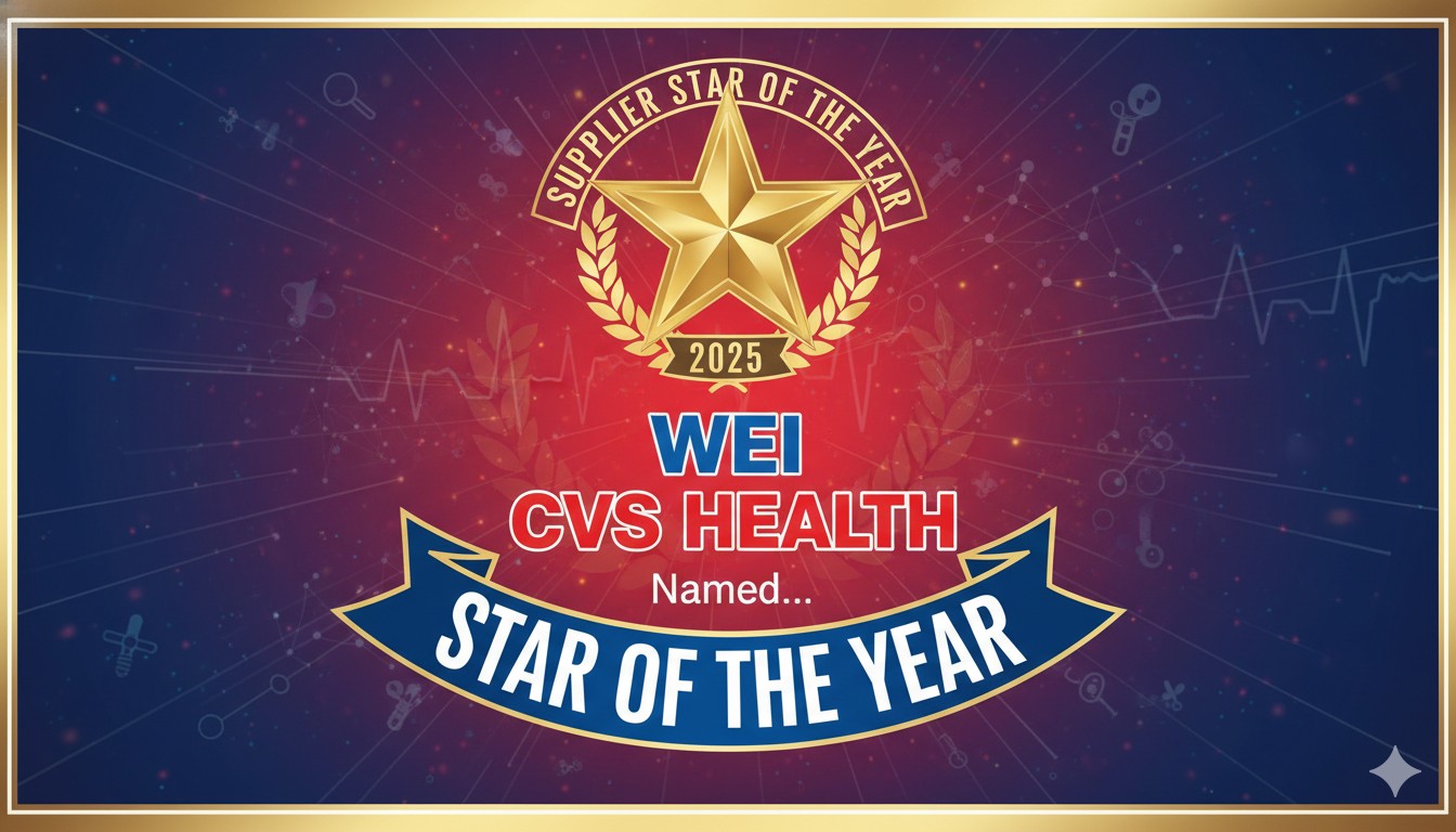 Executives from WEI and CVS Health at award presentation