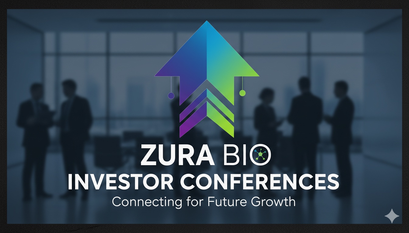 Zura Bio management team preparing for investor meetings at biotech conferences in Miami, representing clinical-stage immunology advancements.
